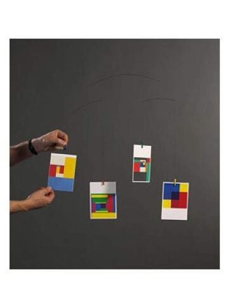 Mobile en Bois Flensted Post Card 4 - Élégance et Mouvement Rouge - Kiabi