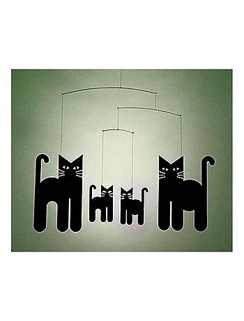 Mobile en Carton Flensted : Chats Élégants et Animés