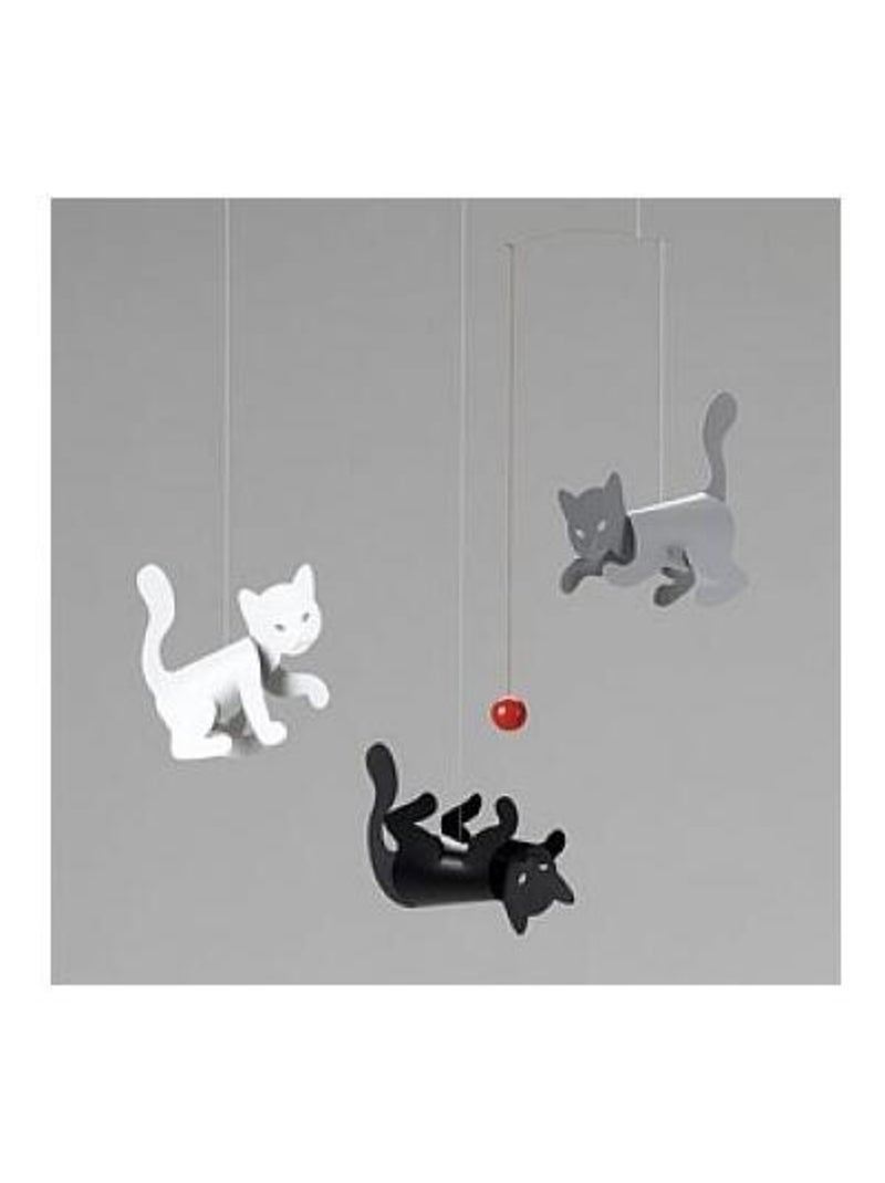 Mobile Flensted Chats Mignons en Feuille Sérigraphiée Blanc - Kiabi