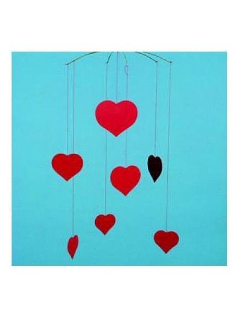 Mobile Flensted Cœurs Heureux pour Décoration Intérieure Rouge - Kiabi