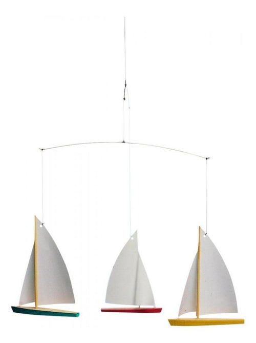 Mobile Flensted Dinghy Regatta 3 en Bois et Papier - Kiabi