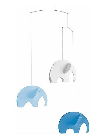 Mobile Flensted Éléphants Bleus en Carton Design
