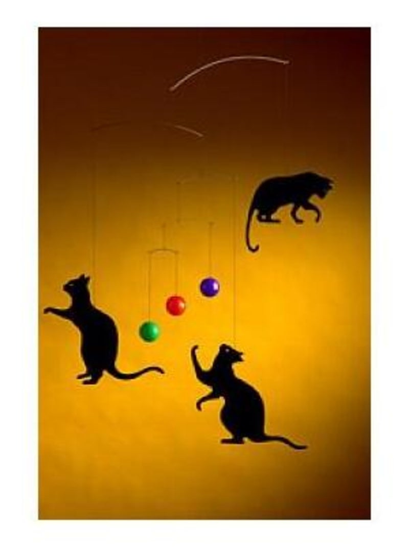 Mobile Flensted Feline Cats - Élégance et Mouvement Noir - Kiabi