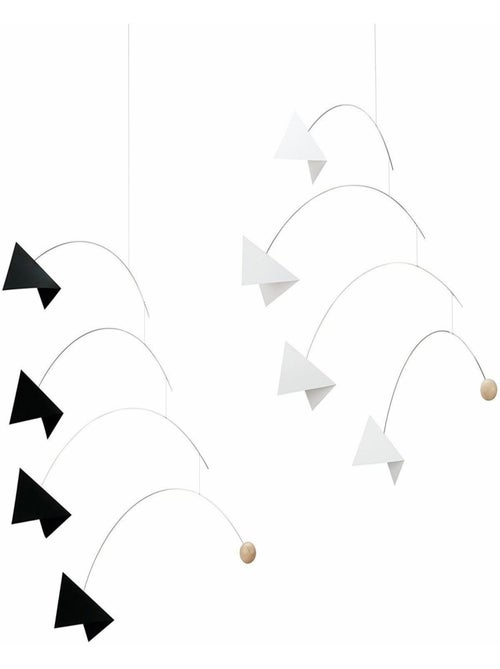 Mobile Flensted Mirage en Bois et Papier, Design Équilibré Blanc et Noir - Kiabi