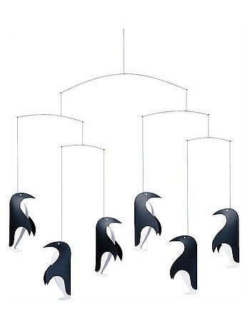 Mobile Flensted Pingouin en Feuille Sérigraphiée