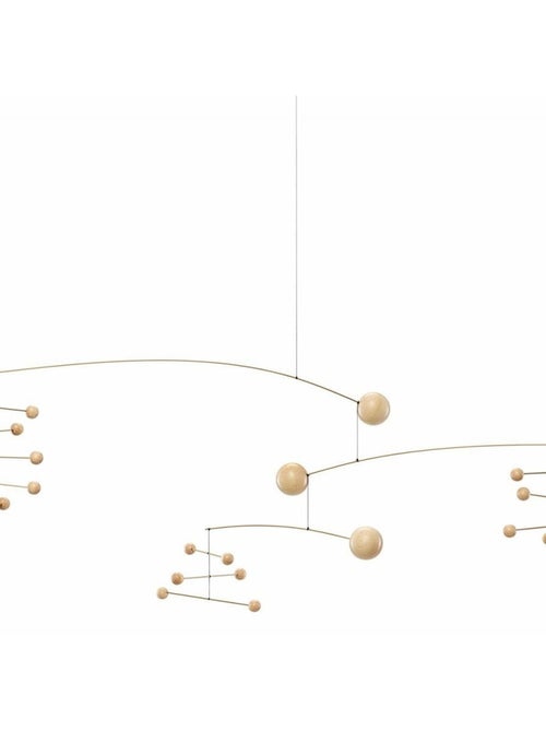 Mobile Flensted Symphonie Nature en Bois et Acier Inoxydable 85 cm - Kiabi