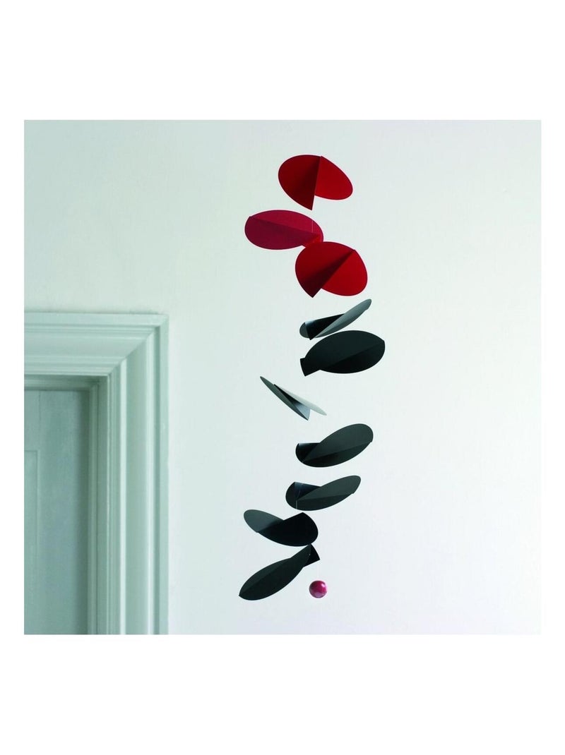 Mobile Flensted Turning Leaves en Métal et Bois Noir Rouge Rouge - Kiabi