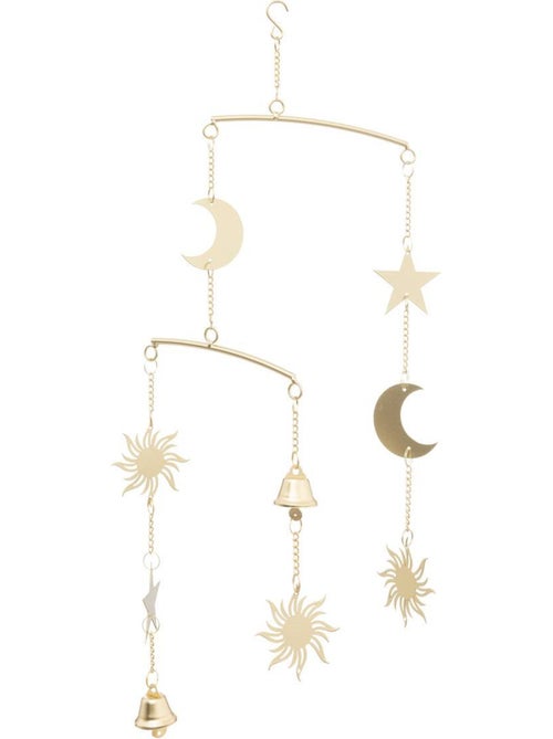 Mobile lune doré en métal 48cm - Kiabi