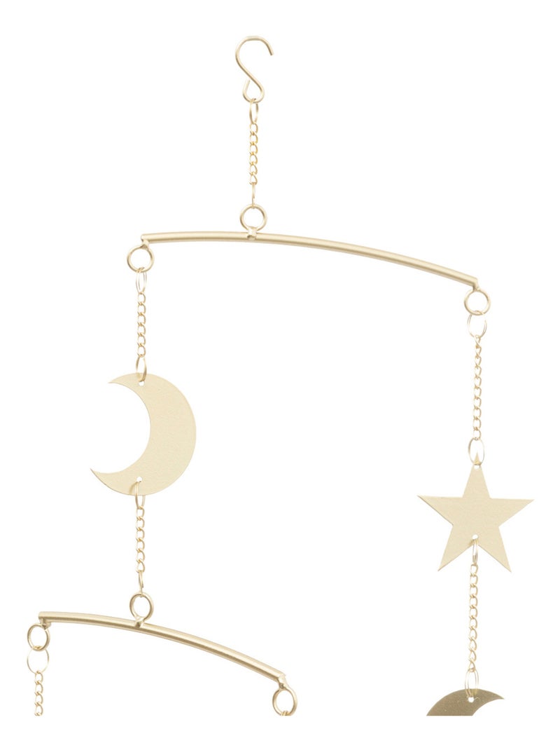 Mobile lune doré en métal 48cm Doré - Kiabi