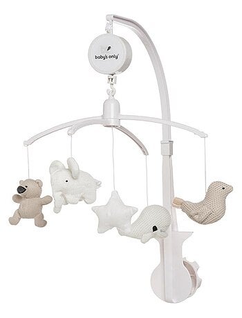 Mobile musical animaux beige