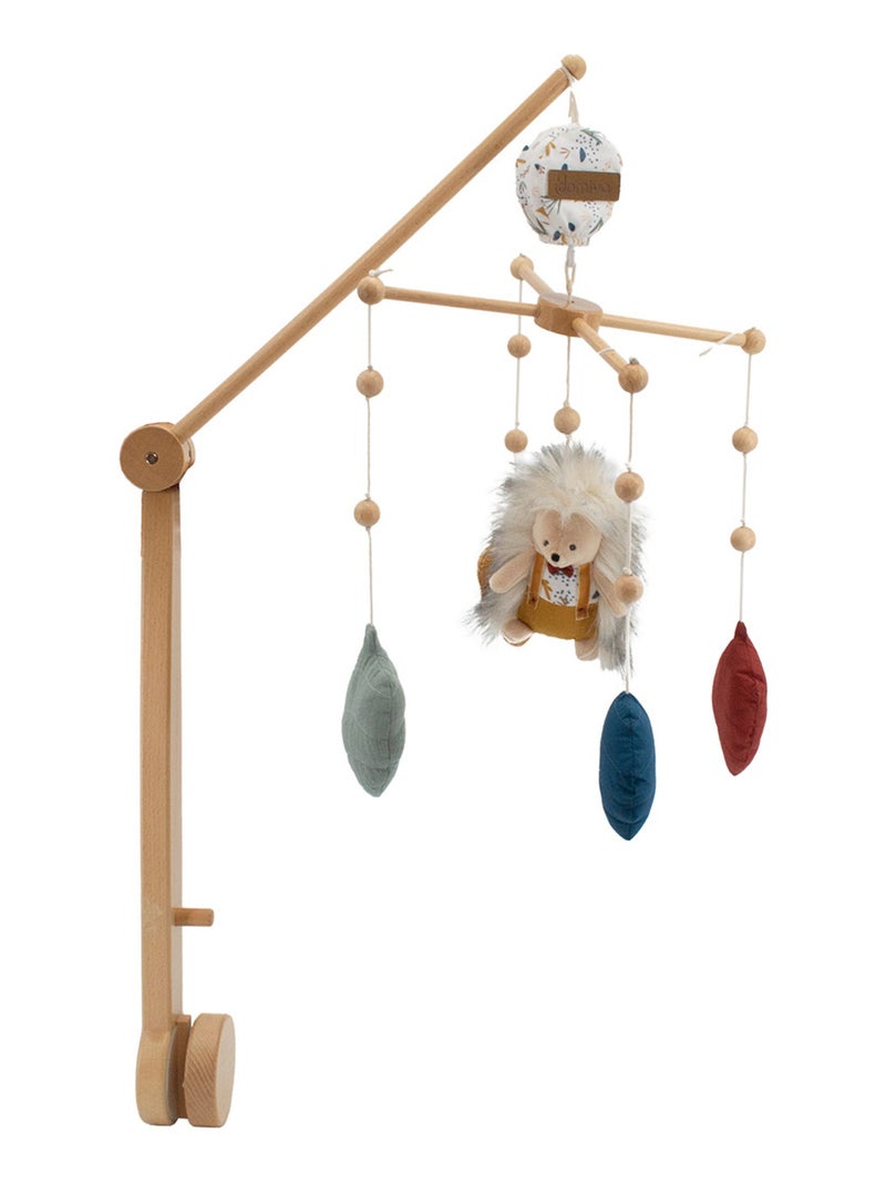 Mobile musical bébé bois et tissu Multicolore - Kiabi
