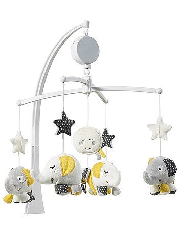 Mobile musical bébé Eléphant en coton -