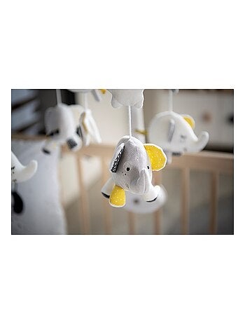 Mobile musical bébé Eléphant en coton -
