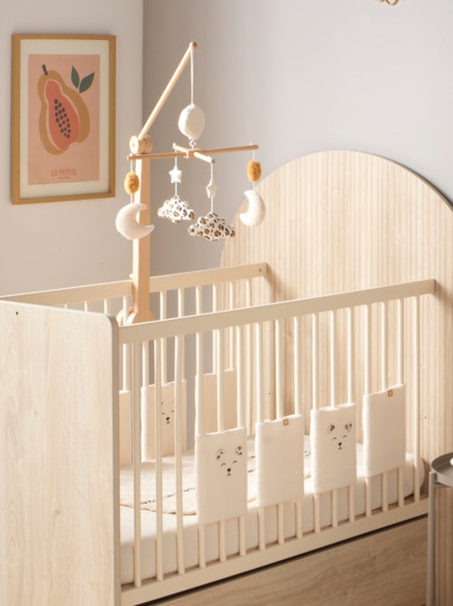 Mobile musical bébé en bois avec 4 jouets - SAUTHON - Kiabi