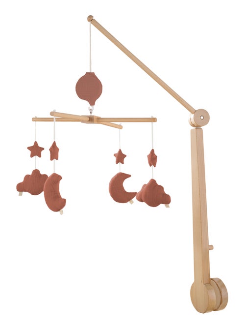 Mobile musical bébé en bois avec 4 jouets - SAUTHON - Kiabi