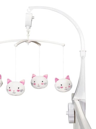 Mobile musical bébé en polyester blanc - BABYPRICE