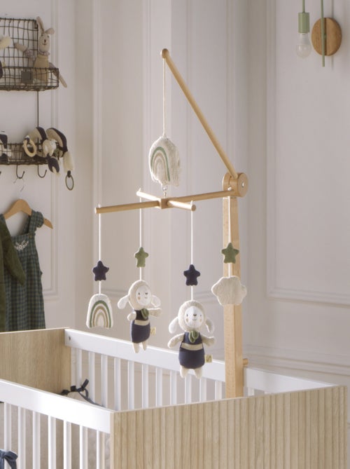 Mobile musical en bois avec jouets en coton - SAUTHON - Kiabi