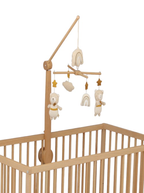 Mobile musical en bois avec jouets en coton - SAUTHON - Kiabi