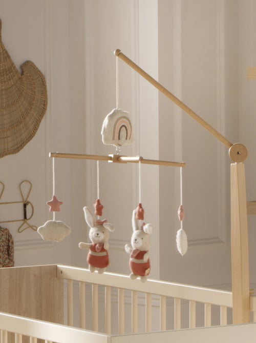 Mobile musical en bois avec jouets en coton - SAUTHON - Kiabi