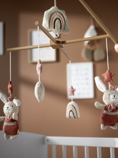 Mobile musical en bois avec jouets en coton - SAUTHON - Kiabi