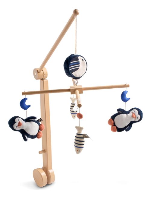Mobile musical en bois avec jouets pingouin - SAUTHON - Kiabi