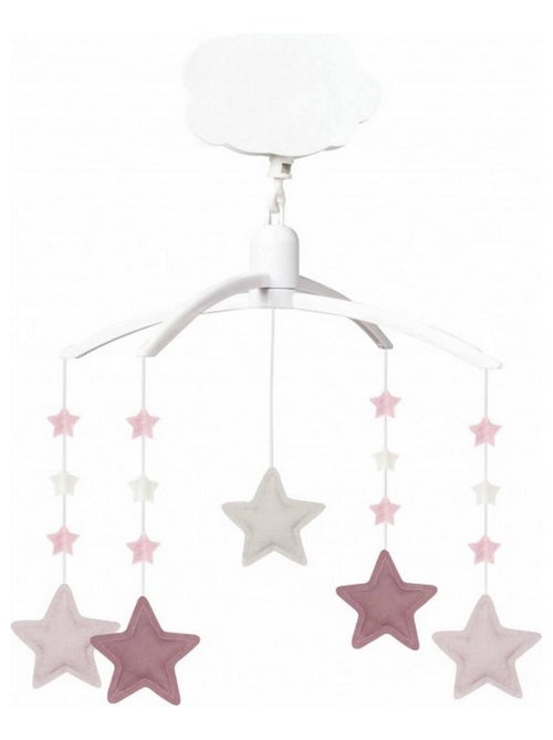 Mobile musical en coton bio Étoile rose - Kiabi