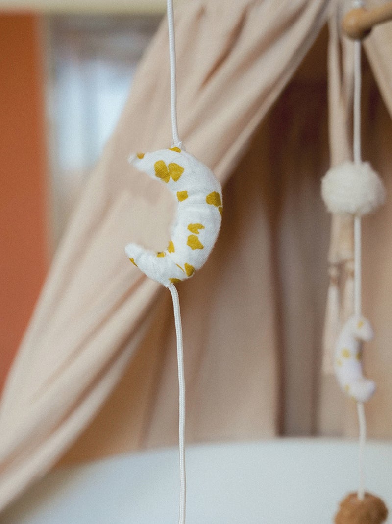 Mobile musical lune pour bébé Beige coquille - Kiabi