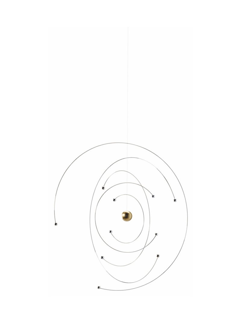 Mobile Niels Bohr : Modèle Atomique Élégant en Acier et Bois Blanc - Kiabi
