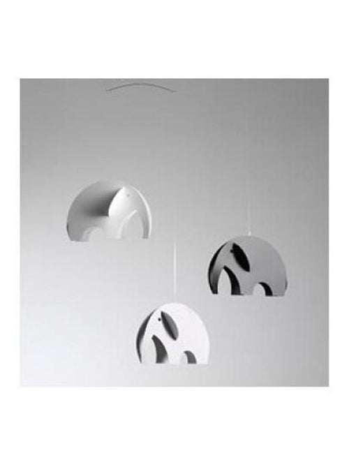 Mobile Tridimensionnel Élégant Élphants en Gris - Kiabi