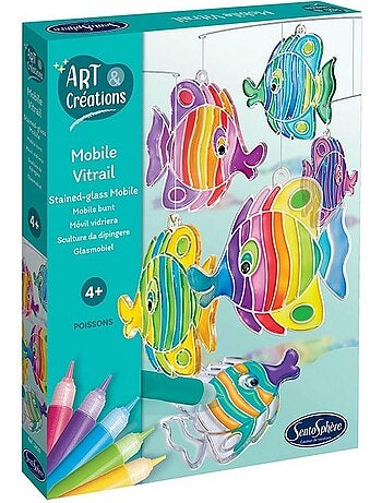 Mobile vitrail - poissons