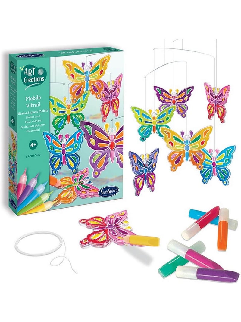 Mobile vitrail -papillons Bleu turquoise - Kiabi
