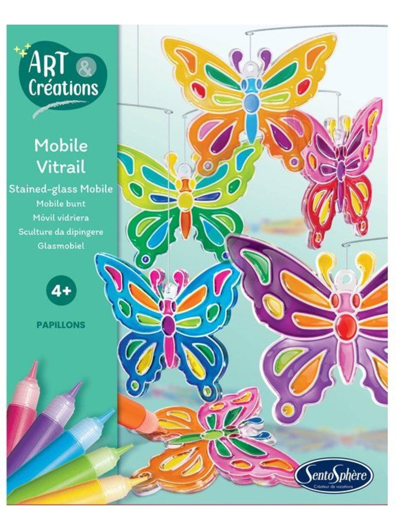 Mobile vitrail -papillons Bleu turquoise - Kiabi
