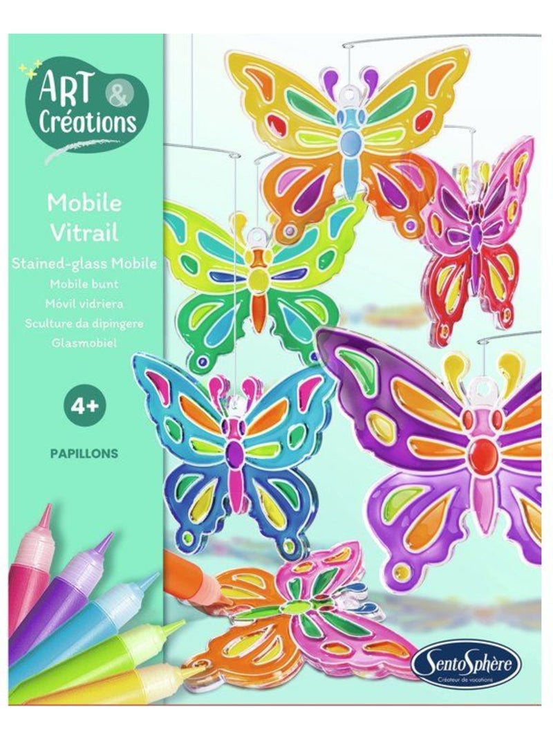 Mobile vitrail -papillons Bleu turquoise - Kiabi
