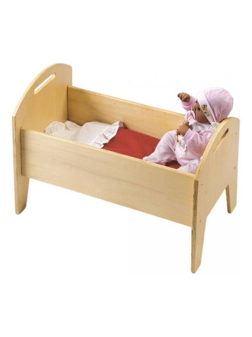 Mobilier poupées, lit berceau en bois - jeu Montessori - Kiabi