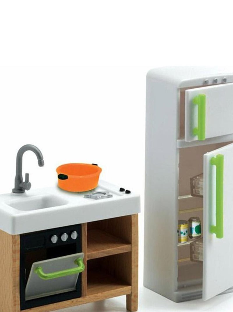 Mobilier pour maison de poupées : Cuisine compacte N/A - Kiabi