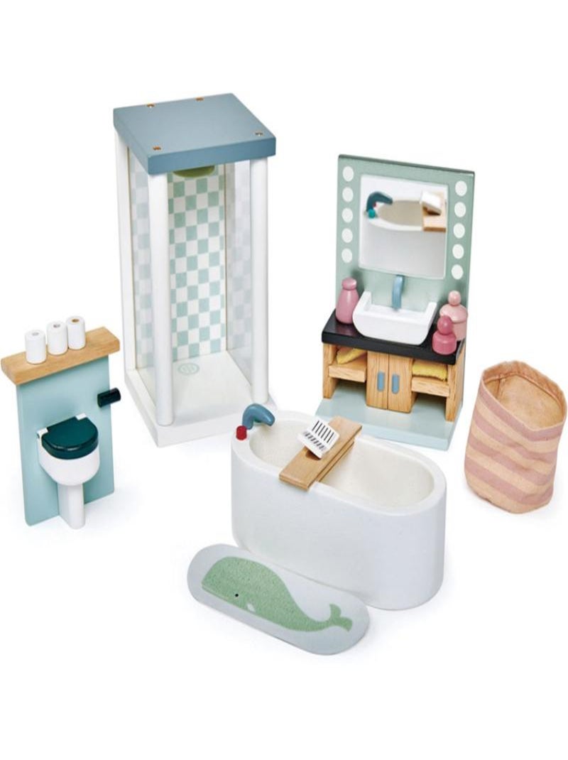Mobilier pour poupée Salle de bain en bois N/A - Kiabi