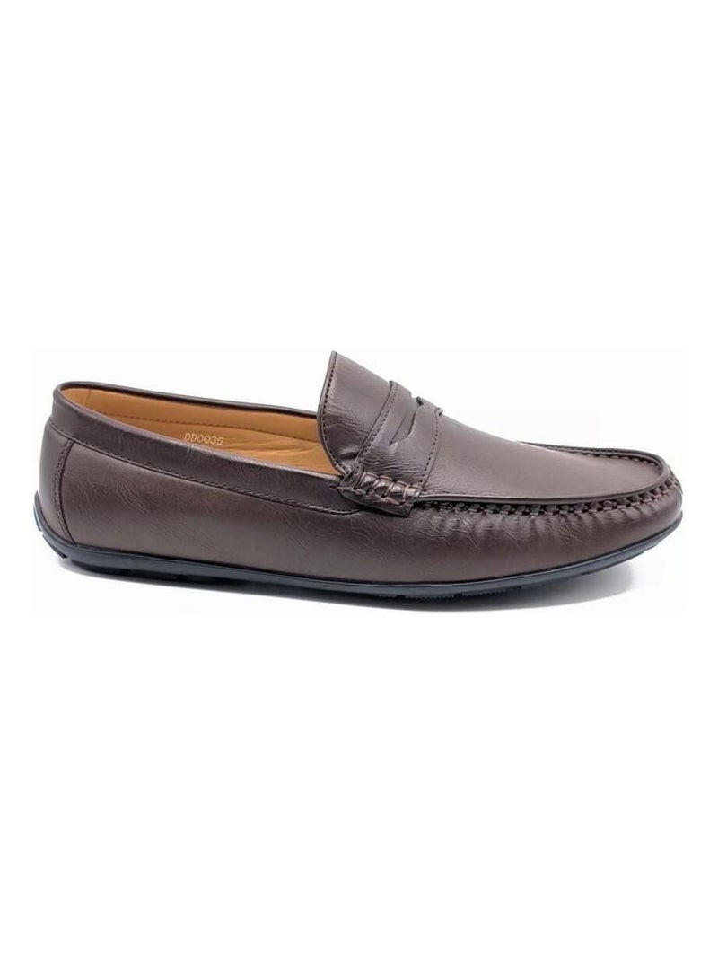 Mocassin à enfiler Kebello Marron - Kiabi