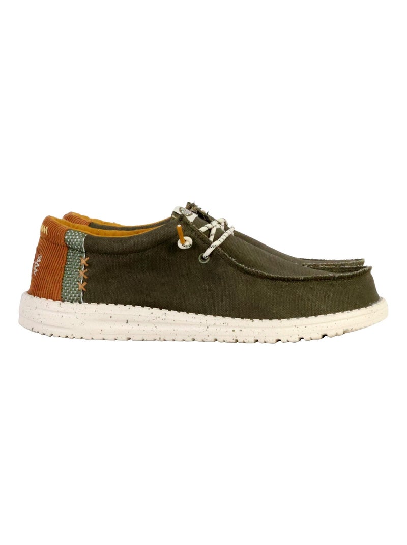 Mocassin à Lacets Hey Dude Wally Break Hey Day Vert - Kiabi