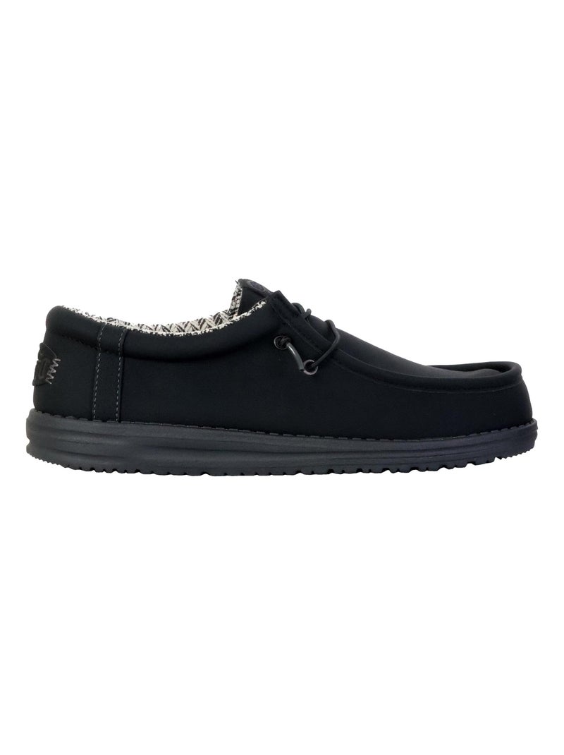 Mocassin à Lacets Hey Dude Wally Classic Noir - Kiabi
