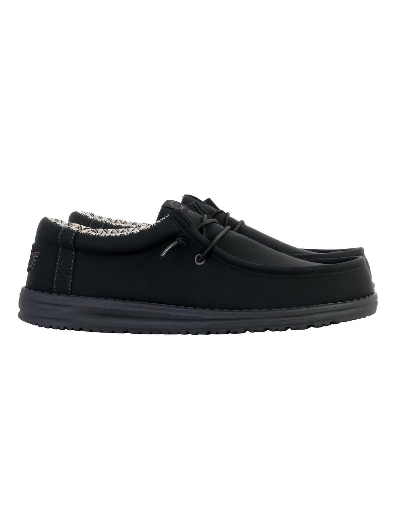 Mocassin à Lacets Hey Dude Wally Classic Noir - Kiabi