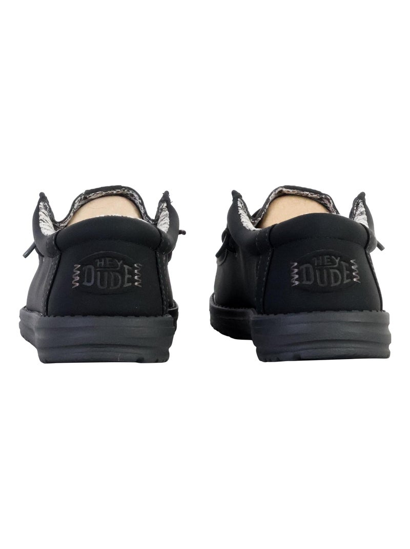 Mocassin à Lacets Hey Dude Wally Classic Noir - Kiabi