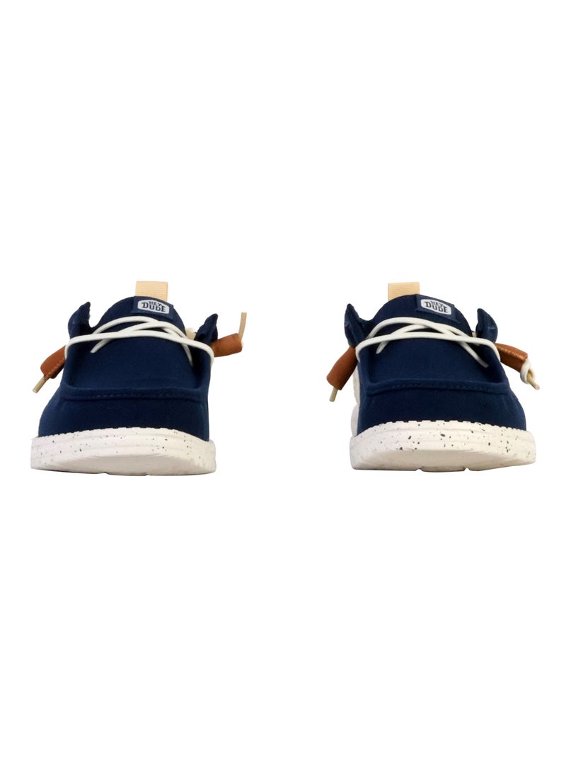 Mocassin à Lacets Hey Dude Wally Craft Linen Bleu - Kiabi