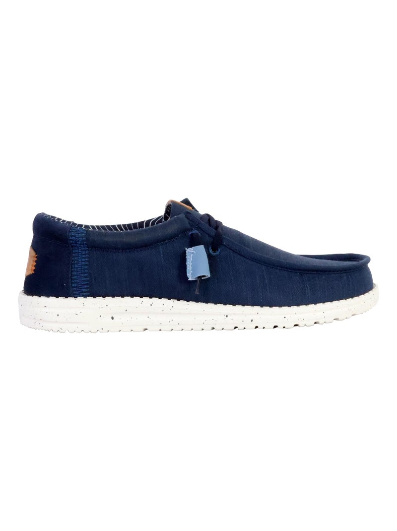 Mocassin à Lacets Hey Dude Wally Elevated Basics Bleu - Kiabi