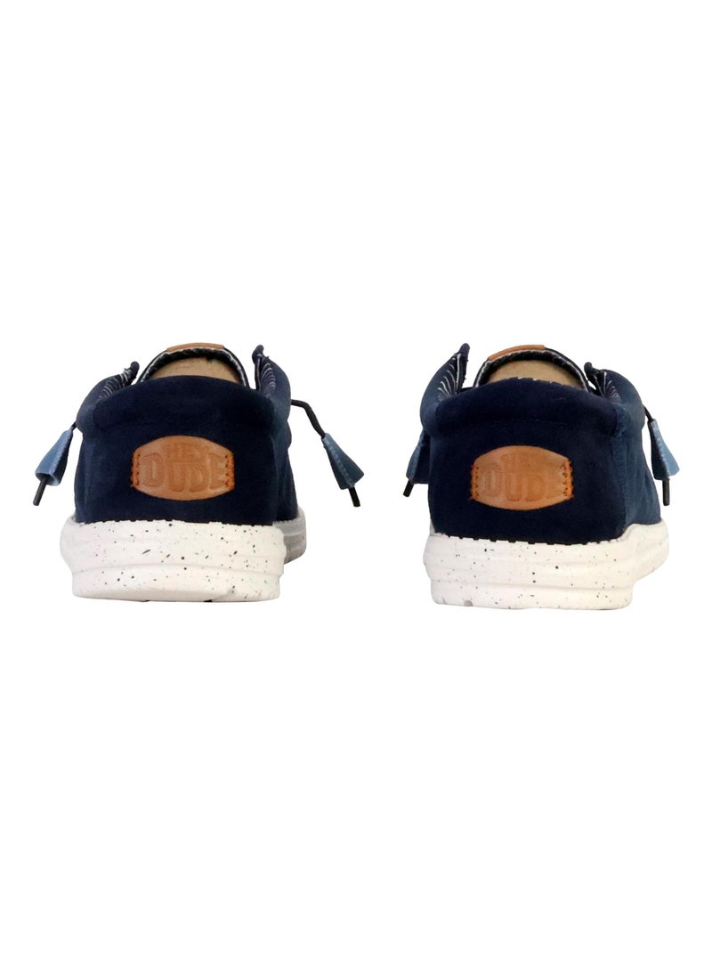Mocassin à Lacets Hey Dude Wally Elevated Basics Bleu - Kiabi