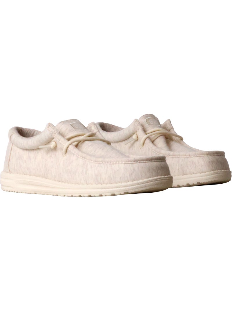 Mocassin à Lacets Hey Dude Wally Stretch Jersey Beige - Kiabi