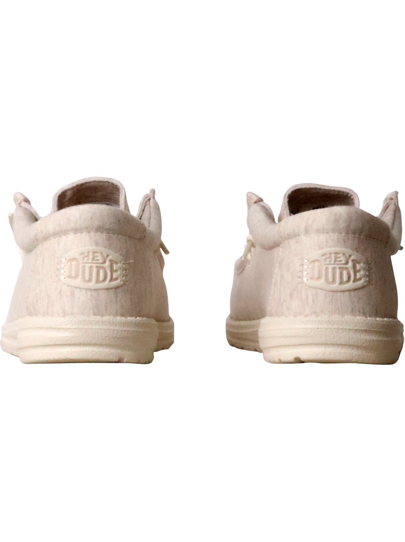 Mocassin à Lacets Hey Dude Wally Stretch Jersey Beige - Kiabi