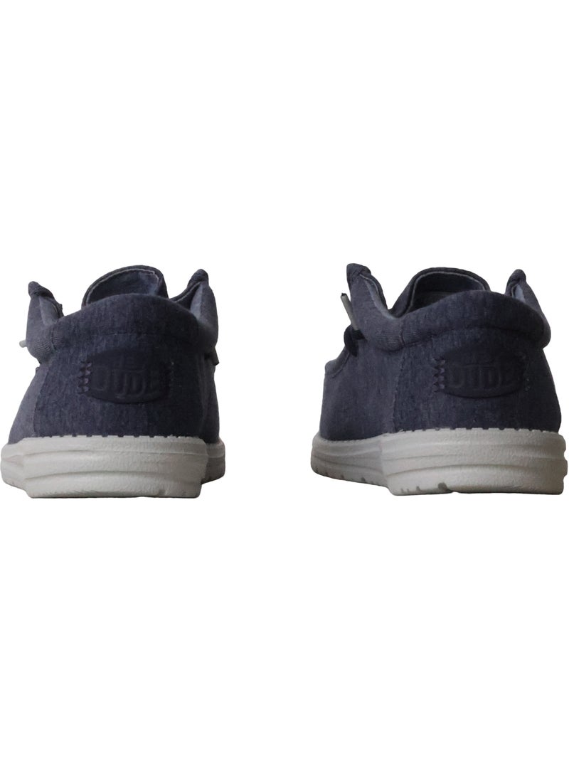 Mocassin à Lacets Hey Dude Wally Stretch Jersey Bleu marine - Kiabi