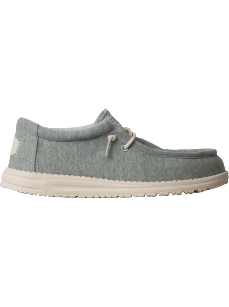Mocassin à Lacets Hey Dude Wally Stretch Jersey Bleu - Kiabi