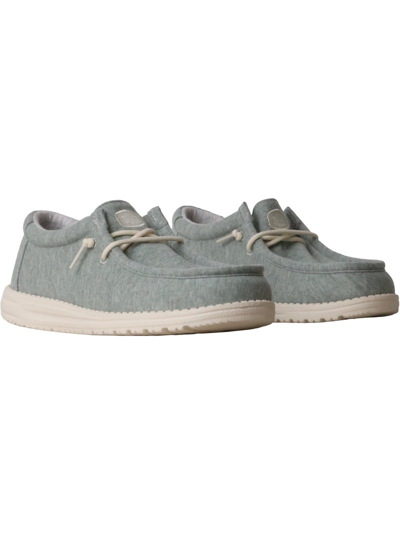Mocassin à Lacets Hey Dude Wally Stretch Jersey Bleu - Kiabi