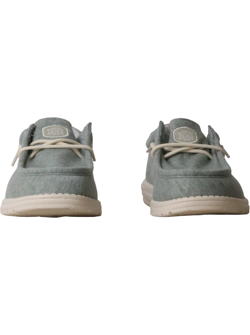 Mocassin à Lacets Hey Dude Wally Stretch Jersey Bleu - Kiabi